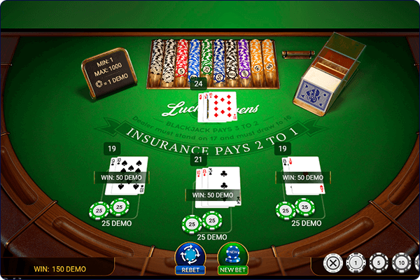 Image de l'apparence de la table avec les cartes et les fonctions sur le site du casino en ligne Vulkan Vegas
