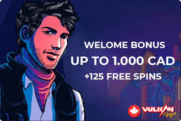 L'homme de notre bannière principale offre un bonus de bienvenue de Vulkan Vegas.