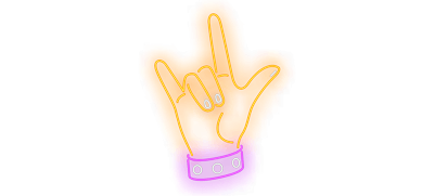 Rock neon  icon for the Royal Vegas Video