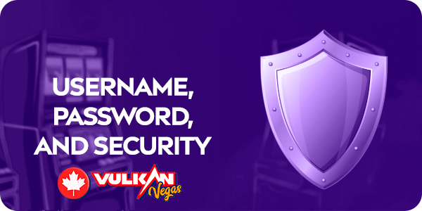 Shield next to the vulkan vegas logo