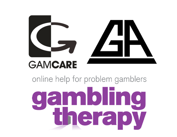 Logos de GamCare, Gamblers Anonymous et Gambling Therapy
