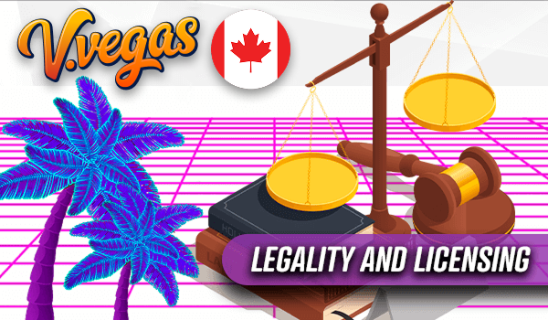 Palms and judicial scales that tip the scales to the side of the law because Vulkan Vegas always respects honesty
