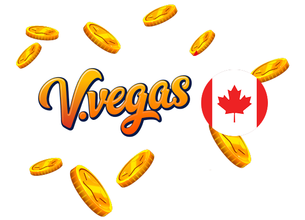 Logo Vulkan Vegas avec pièces de monnaie